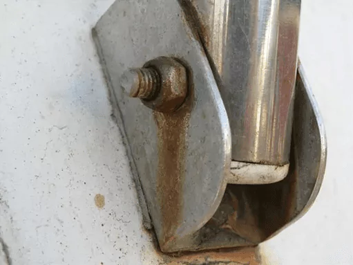 Fastener that corroded due to Crevice Corrosion